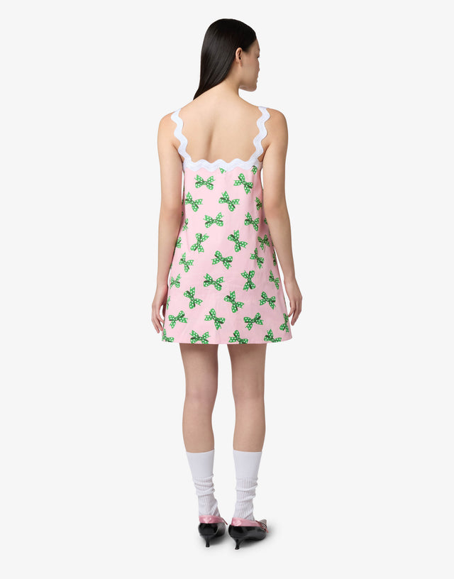 印花棉府绸连衣裙 浅粉色 Moschino 1