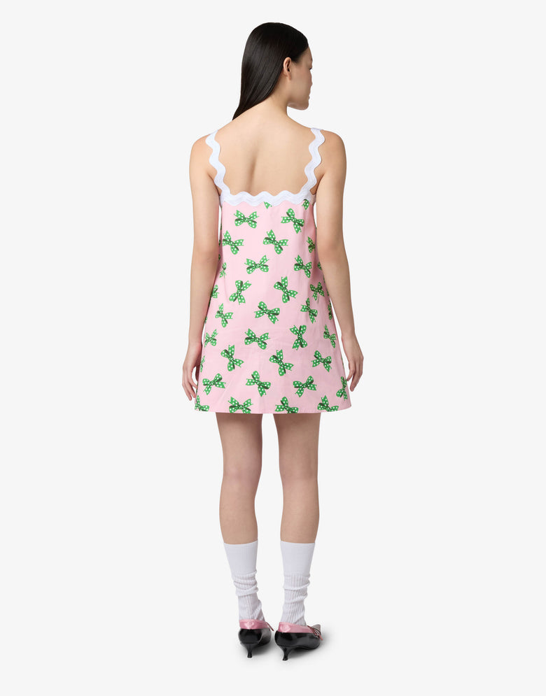印花棉府绸连衣裙 浅粉色 Moschino 1