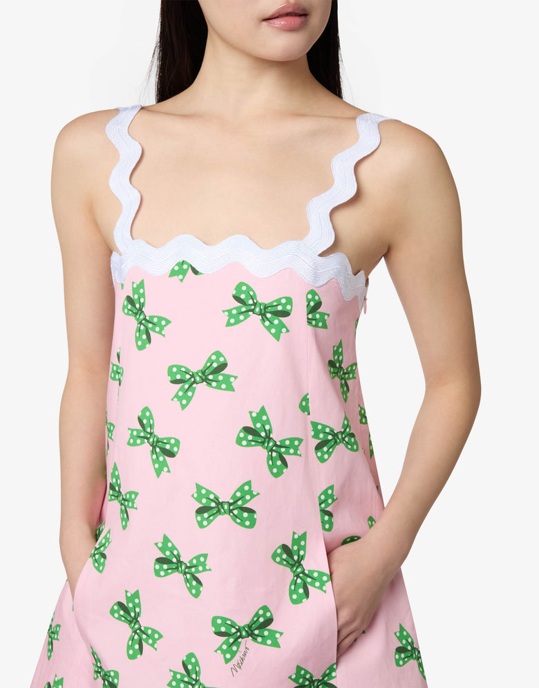 印花棉府绸连衣裙 浅粉色 Moschino 2