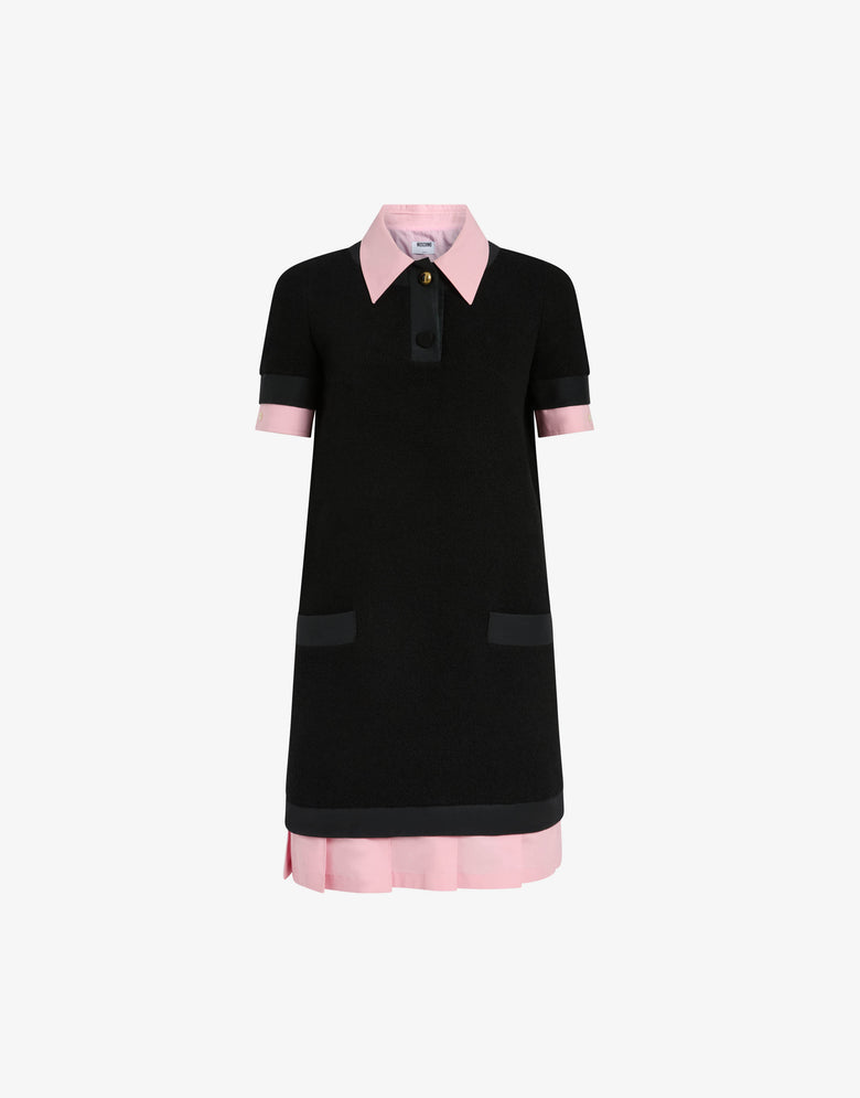 Bouclé wool dress Black Moschino 3