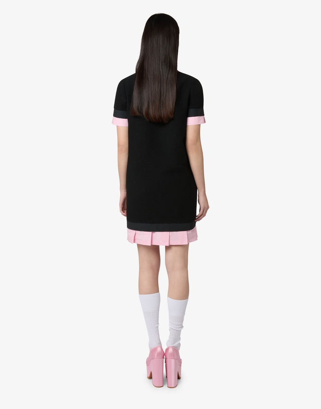 Vestido de lana bouclé Negro Moschino 1