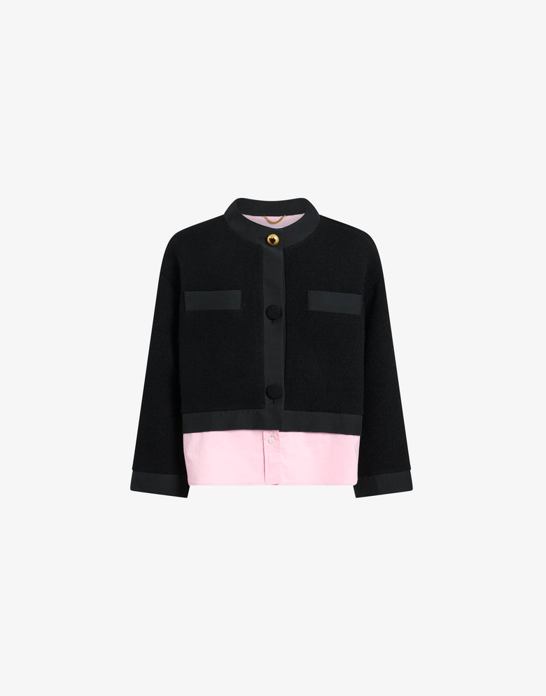 Bouclé wool jacket Black Moschino 3