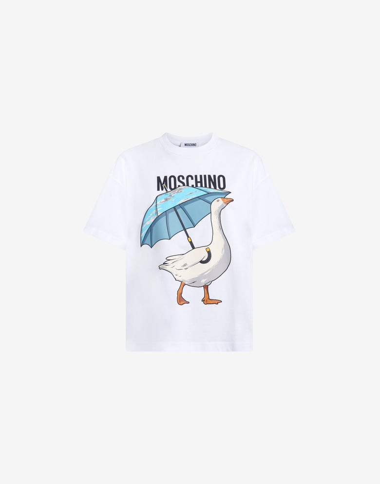 Goose有机棉平纹针织T恤 白色 Moschino 4
