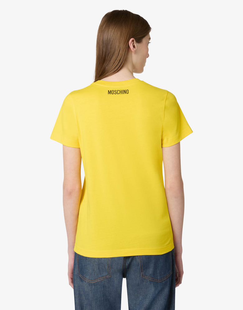 Camiseta de jersey de algodón orgánico Smiley® Amarillo Moschino 1