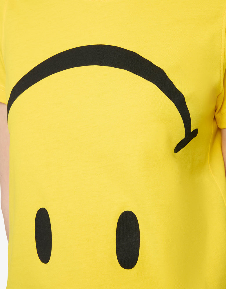 Camiseta de jersey de algodón orgánico Smiley® Amarillo Moschino 2