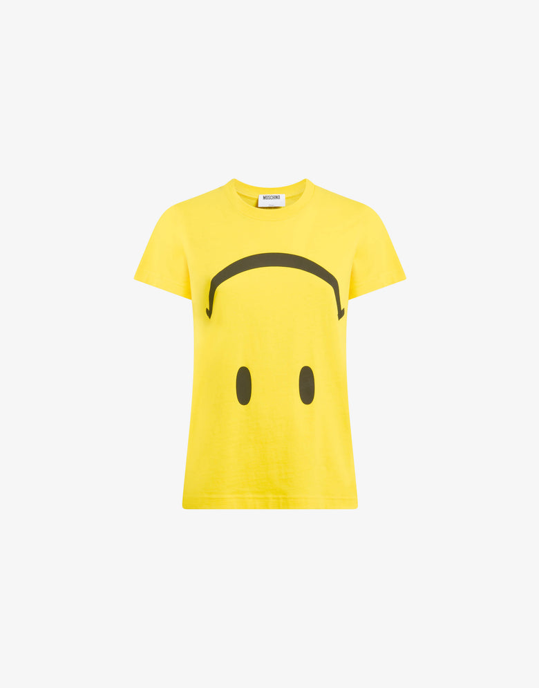 Camiseta de jersey de algodón orgánico Smiley® Amarillo Moschino 4