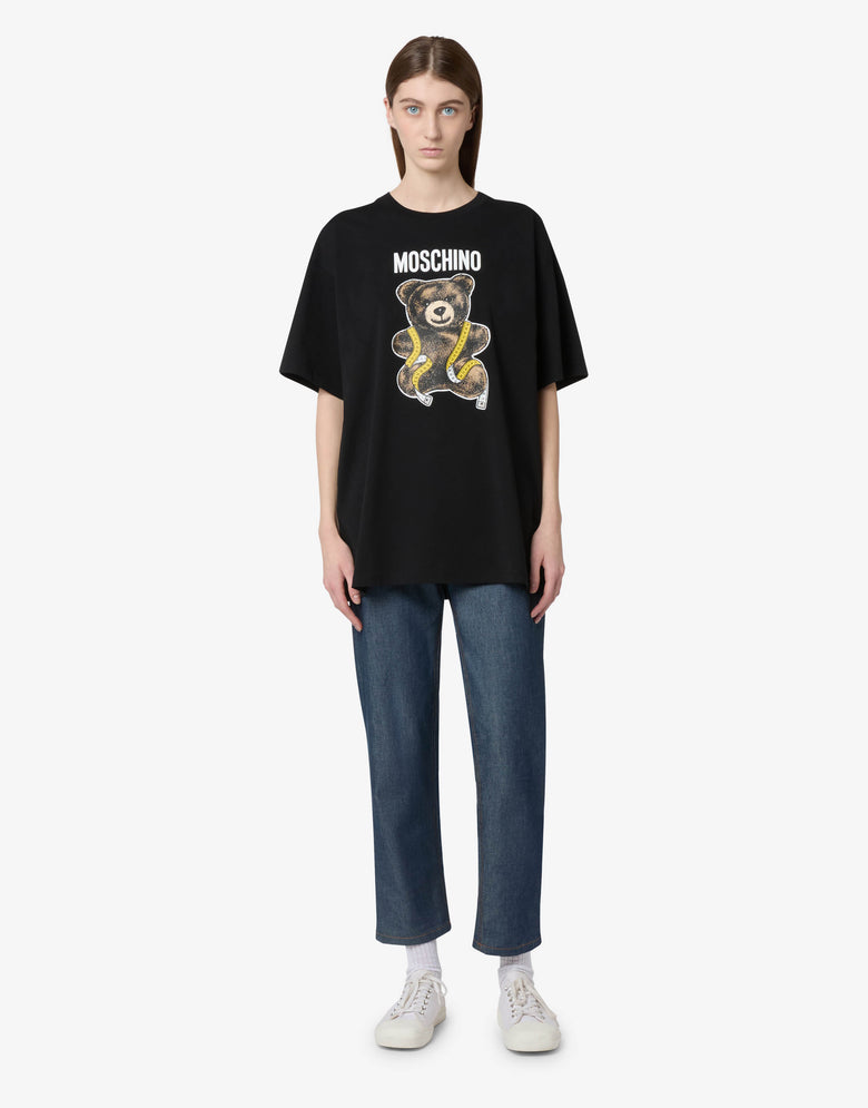 Moschino Teddy Bear 有机棉平纹针织T恤 黑色 Moschino 3