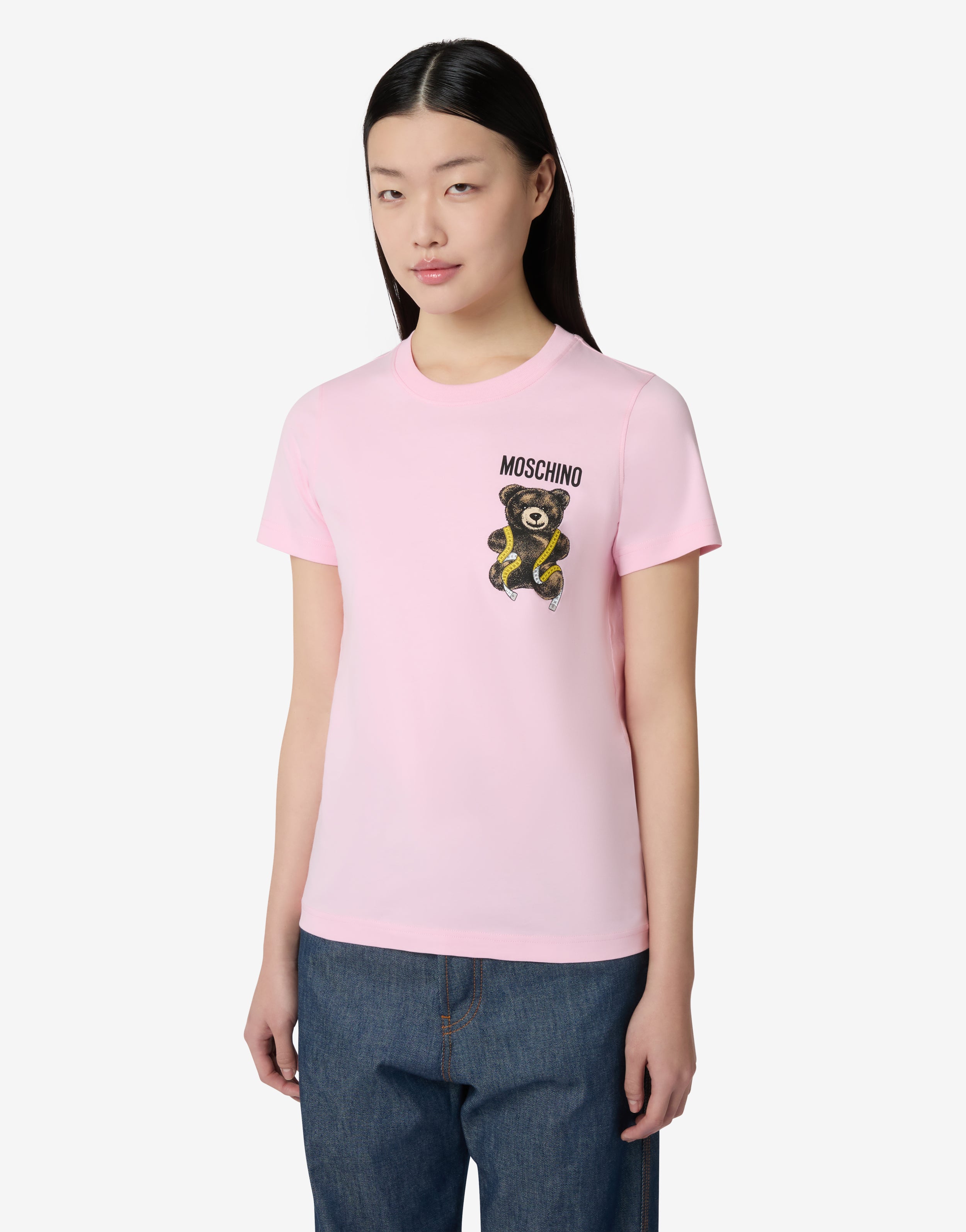 Moschino Teddy Bear Organic Cotton Jersey T-Shirt | Moschino