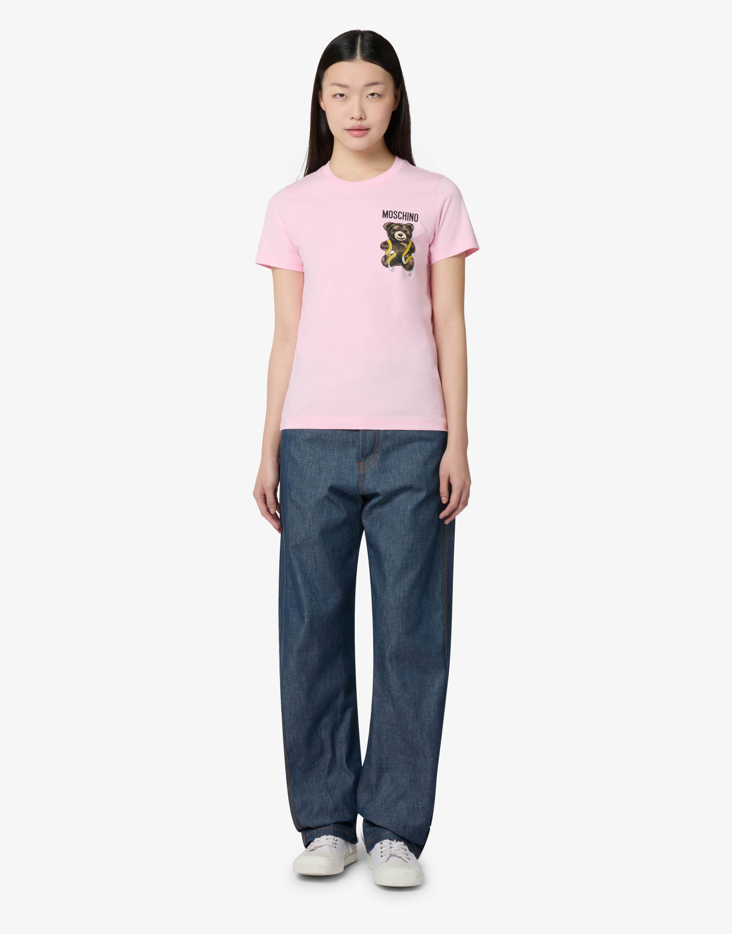 Moschino Teddy Bear Organic Cotton Jersey T-Shirt | Moschino