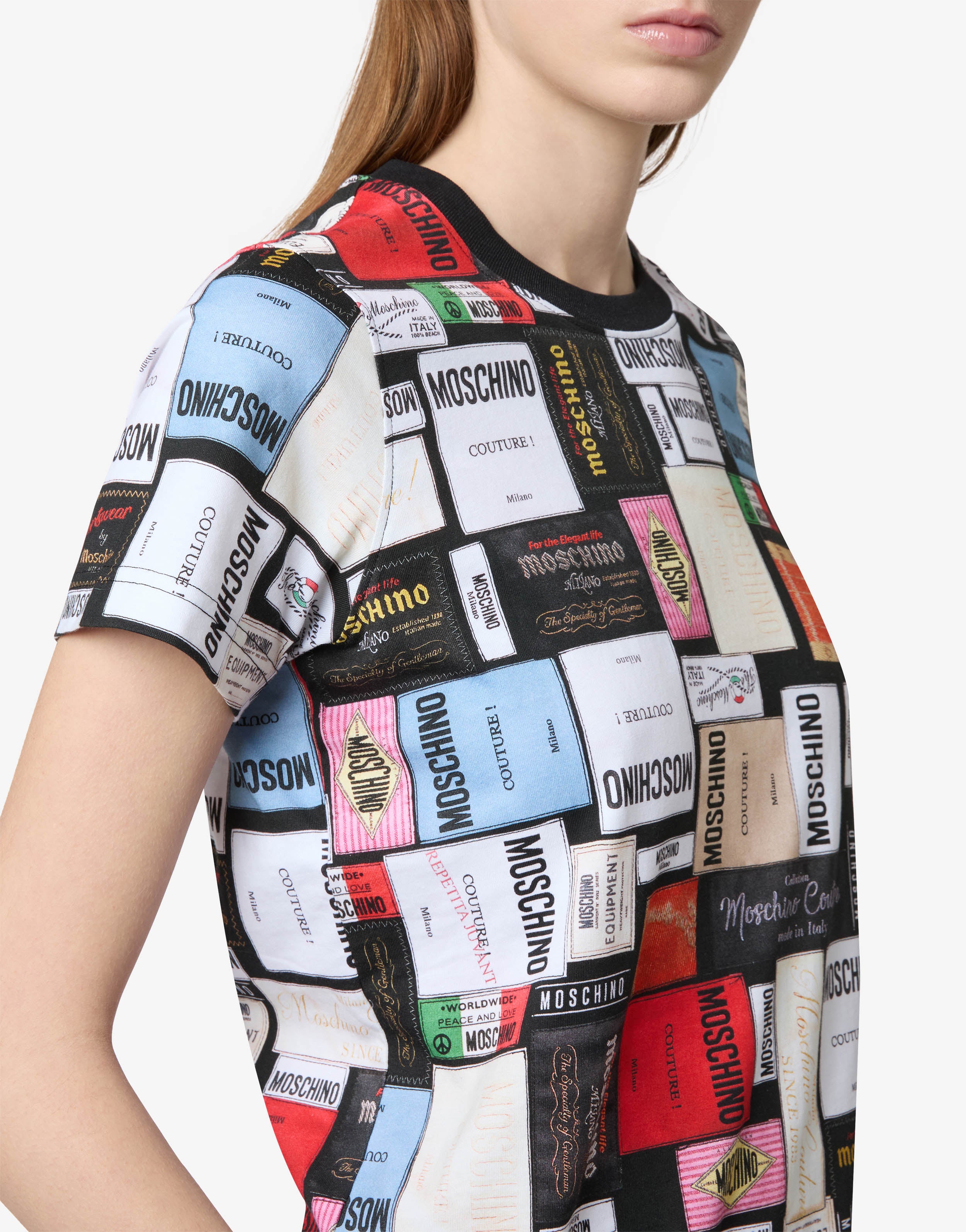 Printed organic cotton jersey T-shirt | Moschino