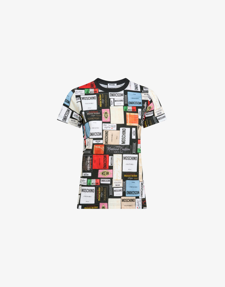 Camiseta estampada de jersey de algodón orgánico  Gris acero Moschino 4