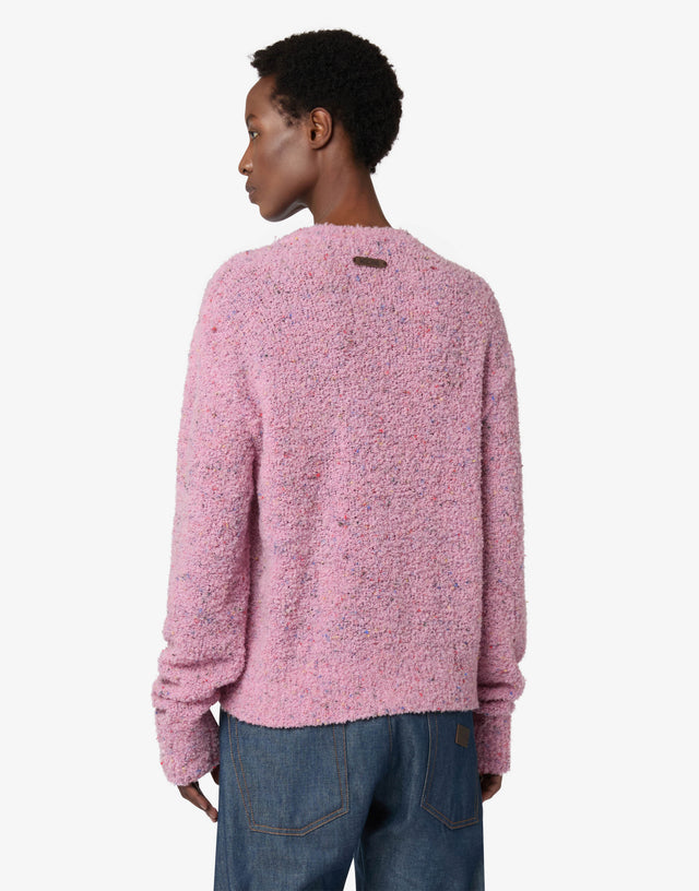 Jersey de mezcla de lana bouclé Moschino Teddy Bear Pink Moschino 1