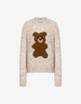 Moschino Teddy Bear Bouclé Wool-Blend Sweater