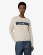 Wool-silk blend sweater with logo