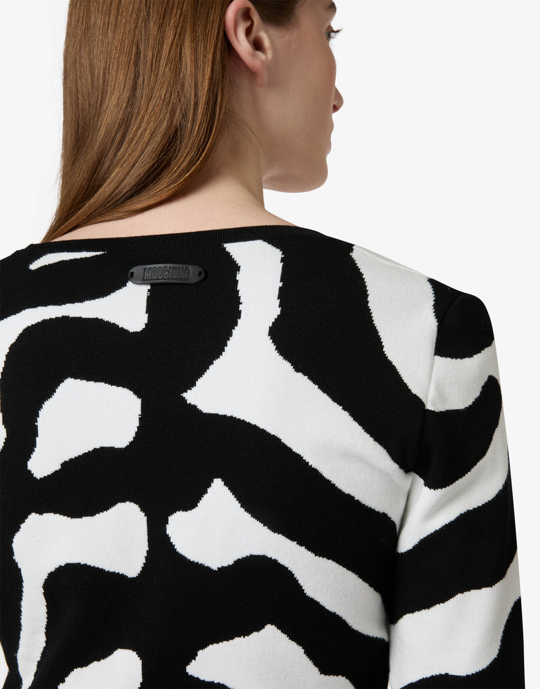 Inlaid sweater Black Moschino 2