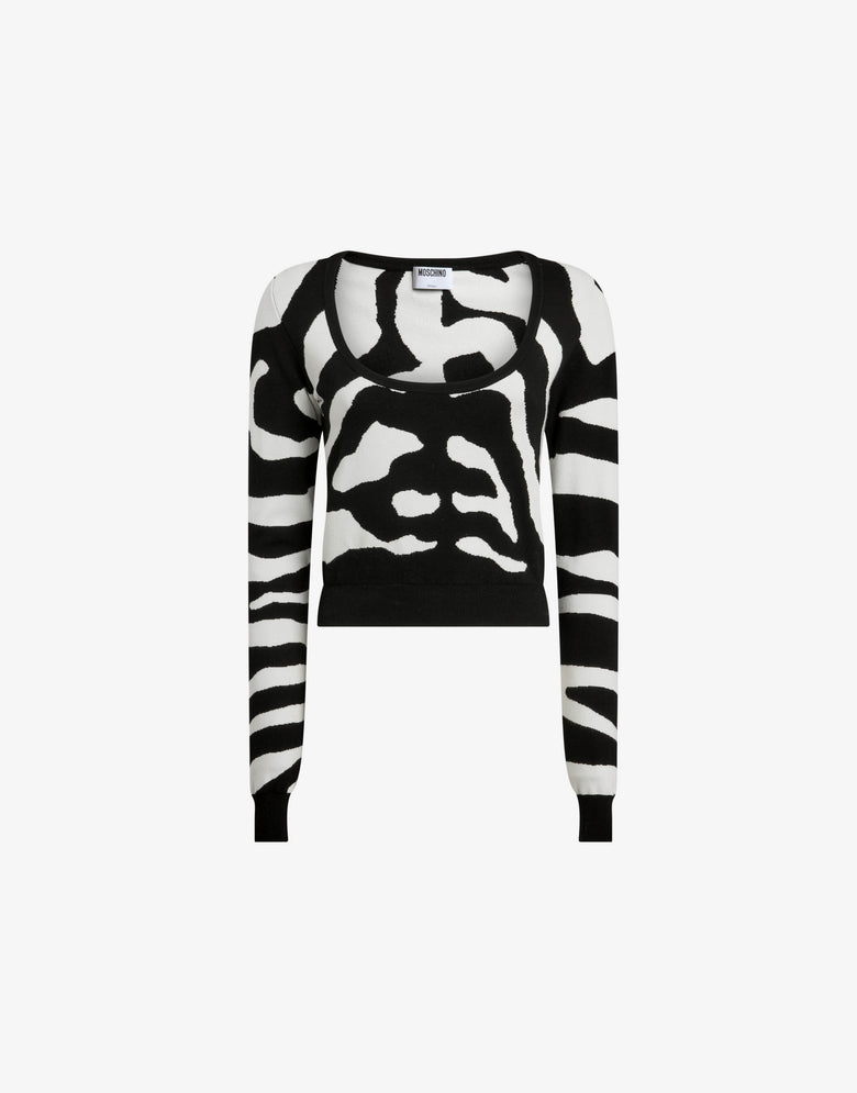 Inlaid sweater Black Moschino 4