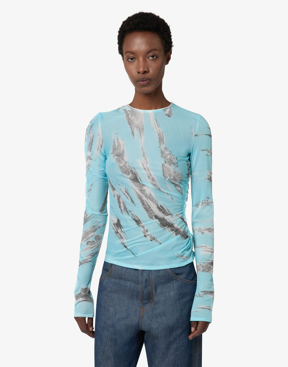 Archive Clouds 薄纱针织衫 天蓝色 Moschino 0