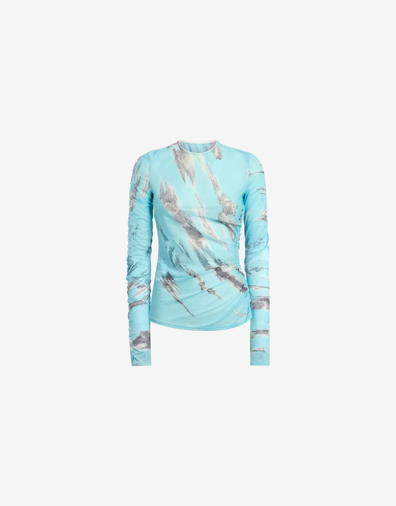 Archive Clouds 薄纱针织衫 天蓝色 Moschino 4