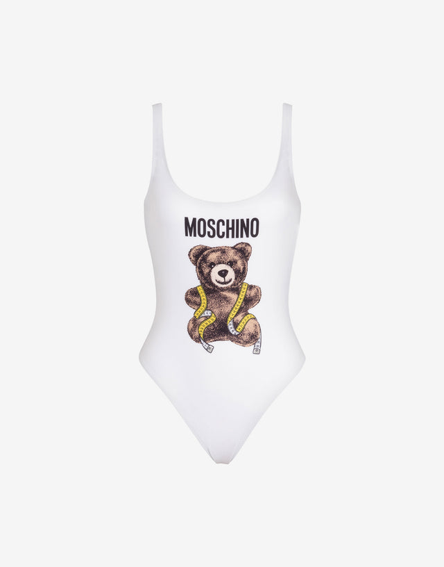 Bañador de una pieza de lycra Moschino Teddy Bear Blanco Moschino 0
