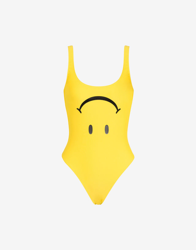 Bañador de una pieza de lycra Smiley® Amarillo Moschino 0