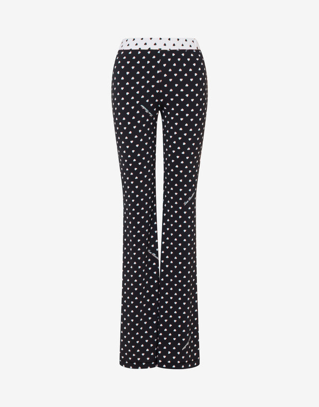 Printed technical jersey pants Black Love Moschino 0