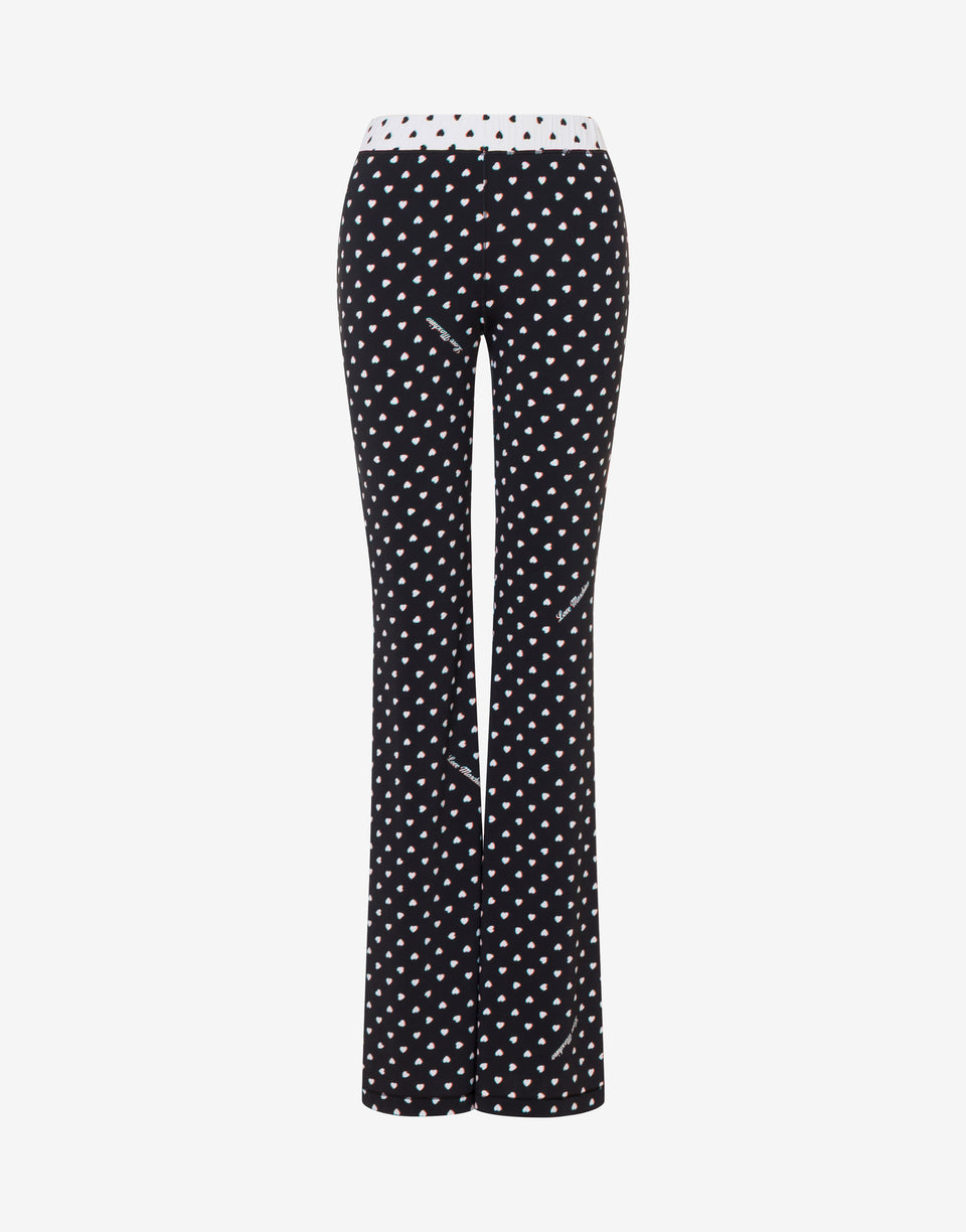 Printed technical jersey pants Black Love Moschino 0