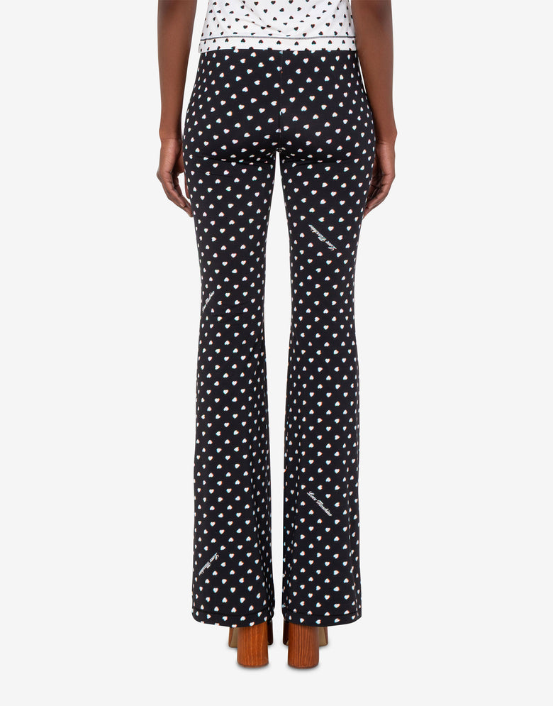 Printed technical jersey pants Black Love Moschino 3