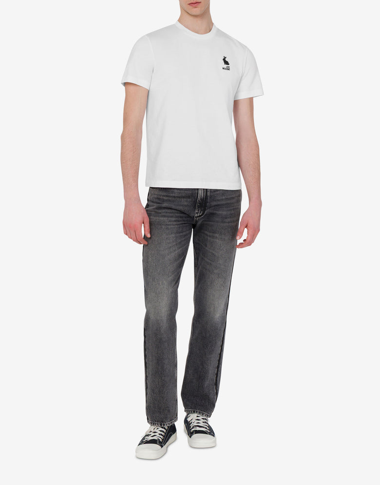 Pantalón de denim de algodón Gris Love Moschino 1