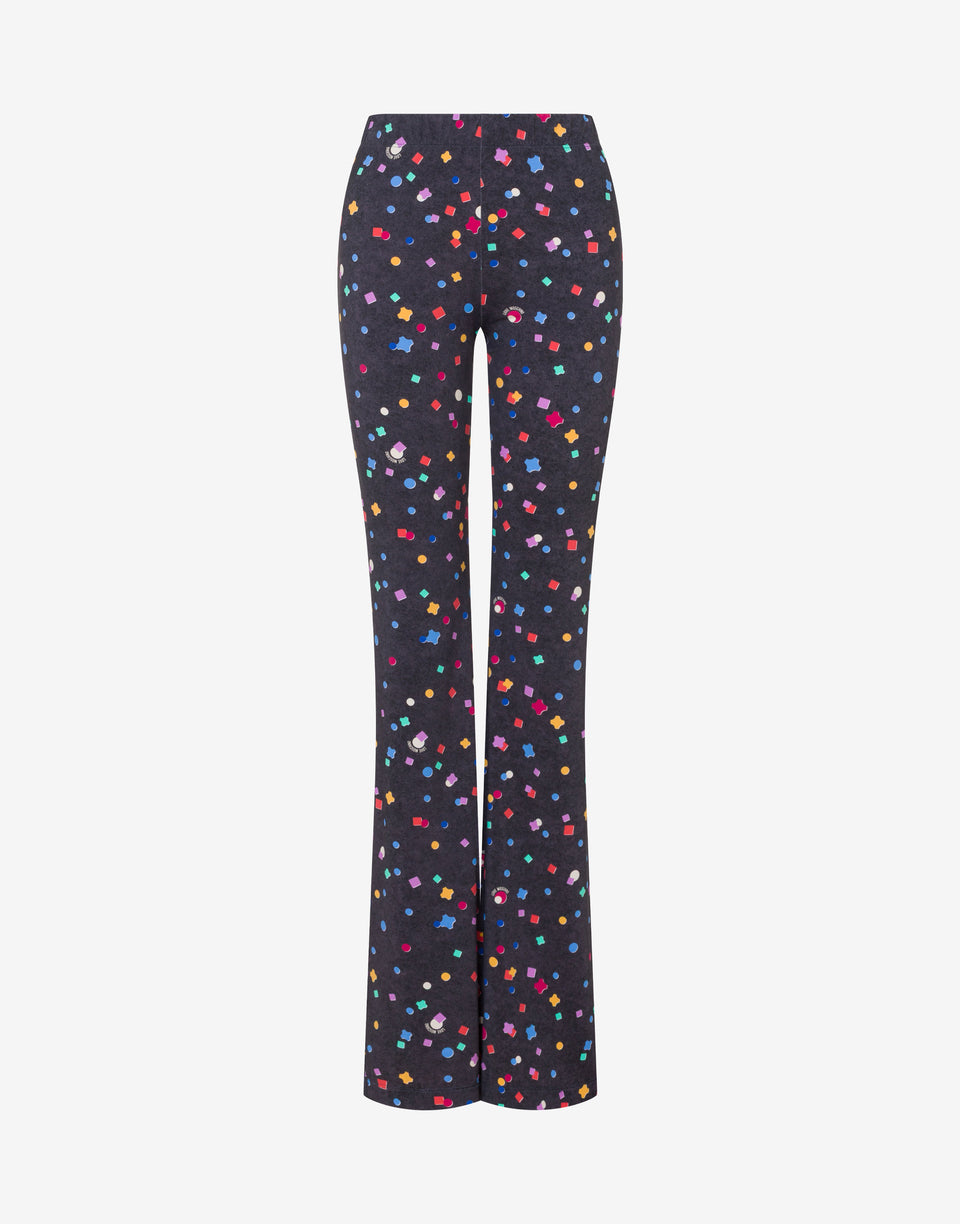 Printed technical jersey pants Black Love Moschino 0