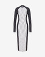 Printed technical jersey dress