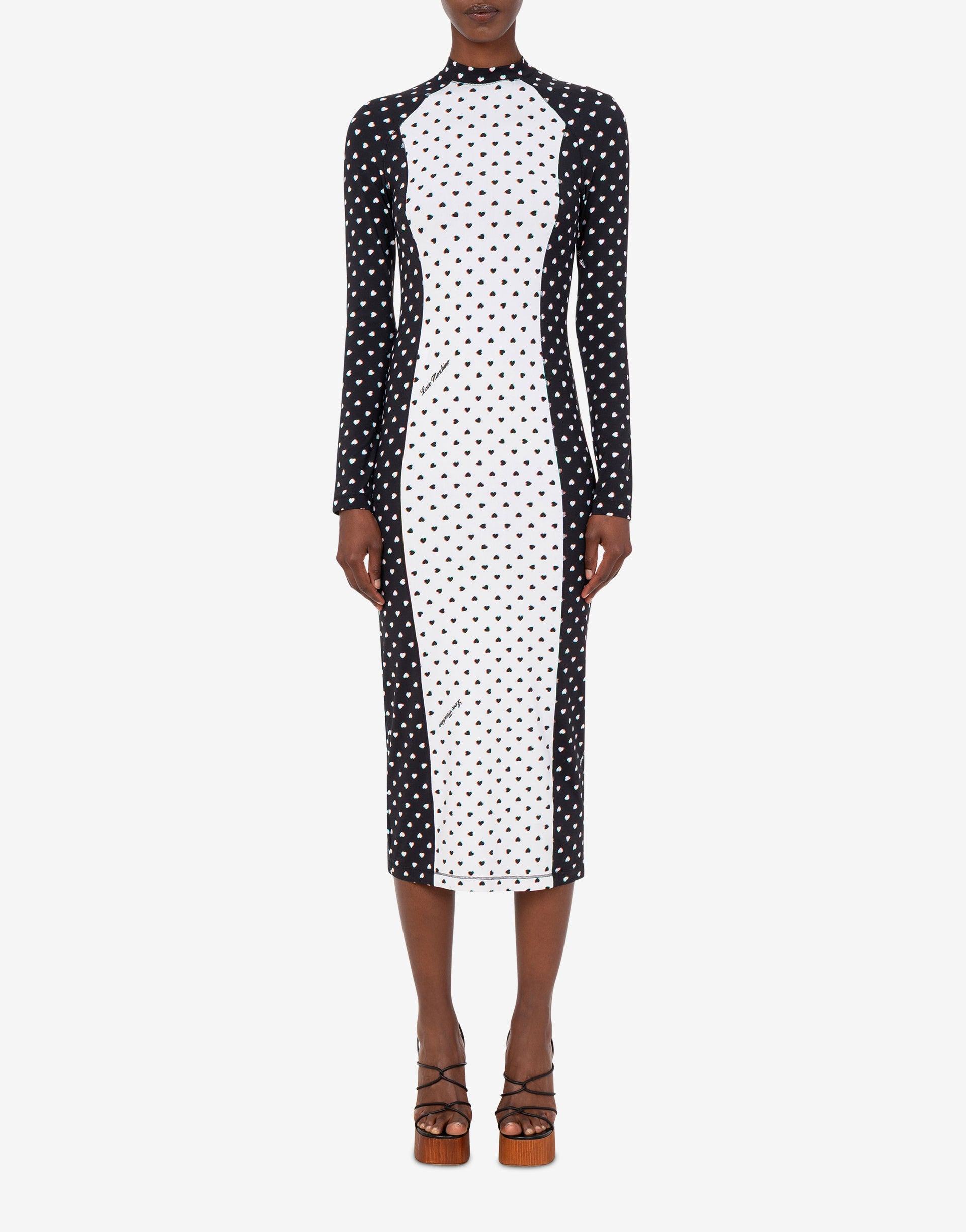 moschino midi dress Moschino Virgin Wool Midi Dress In Blue - 68% Off