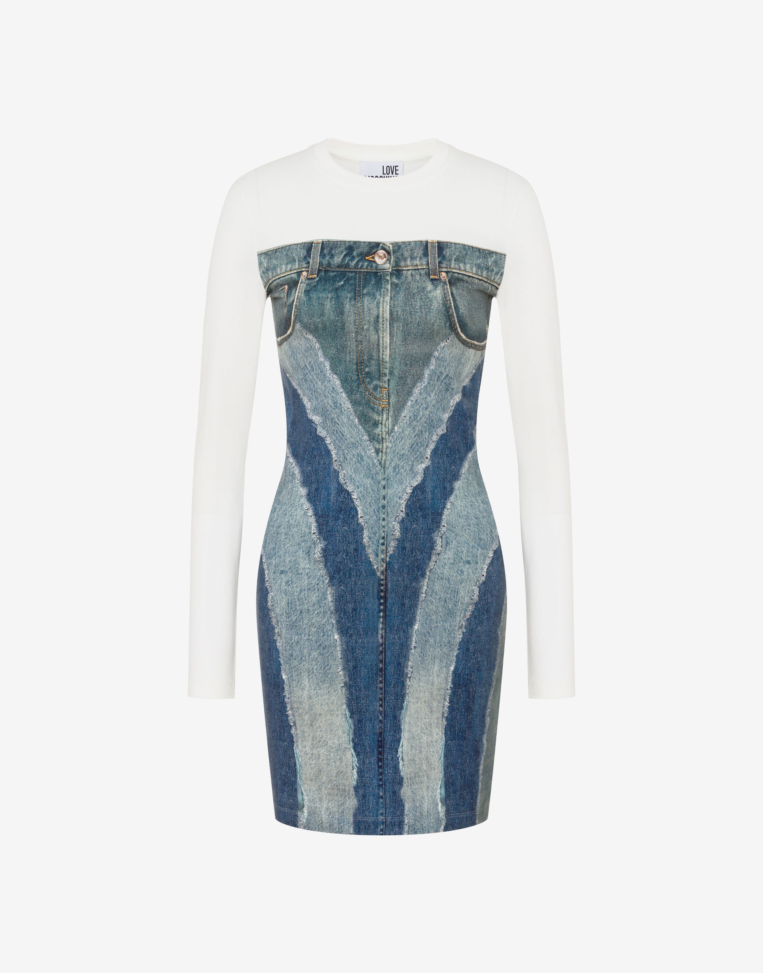 LOVE MOSCHINO　アブストラクトプリント ノースリーブドレス Printed stretch cotton jersey dress Love Moschino | Moschino