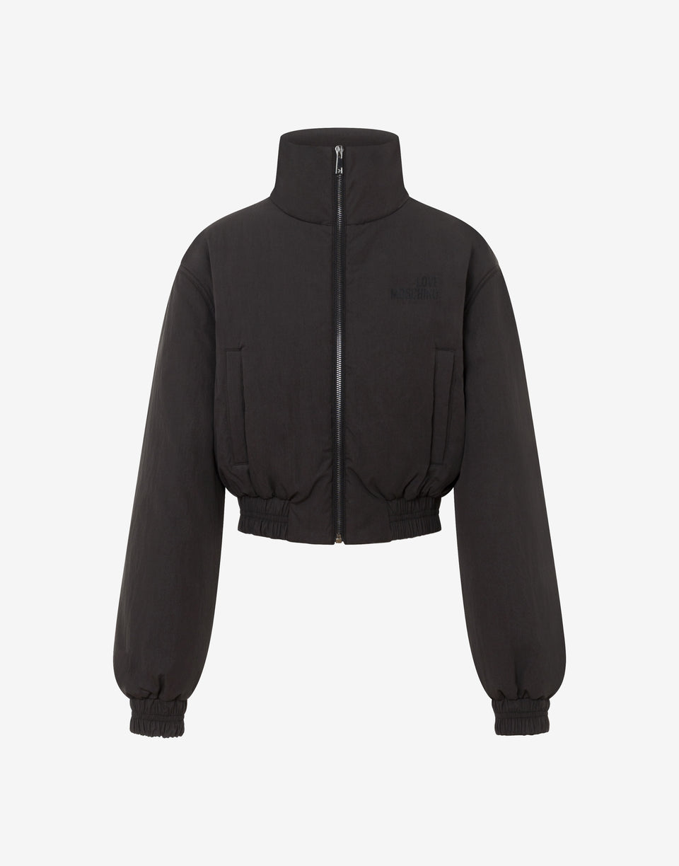 Lightweight nylon down jacket Black Love Moschino 0