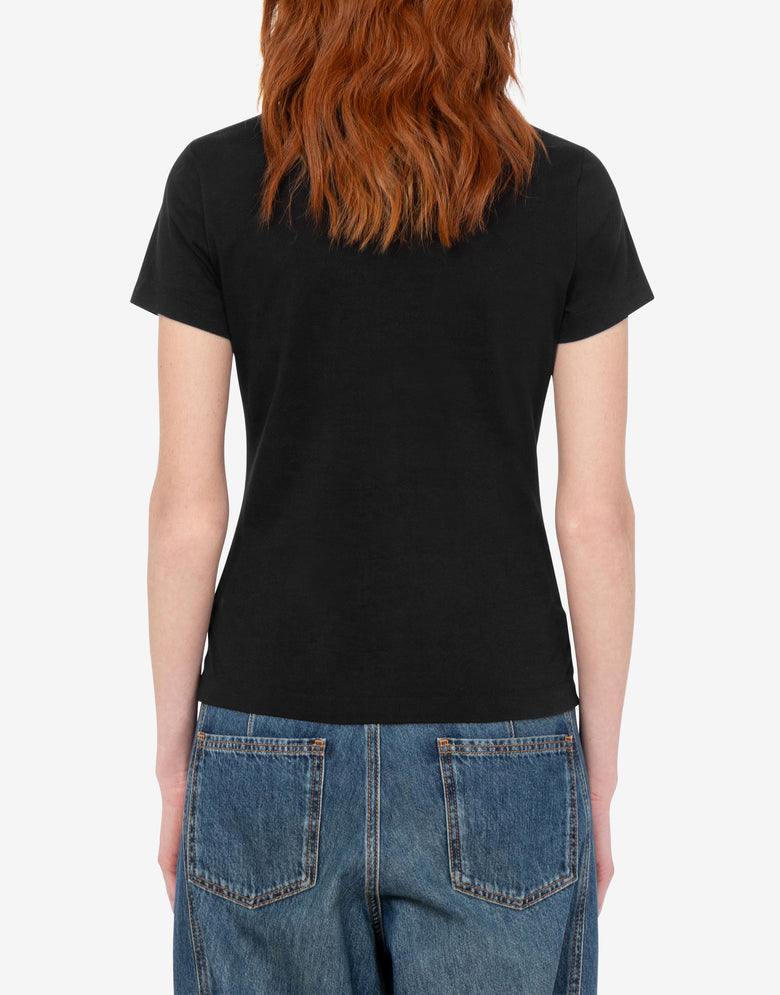 Camiseta de jersey de algodón estampada Negro Love Moschino 3