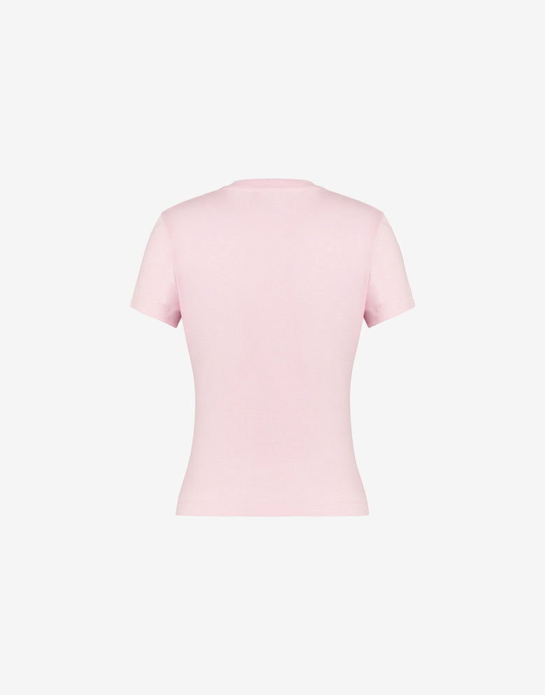 Camiseta de jersey de algodón estampada Rosa claro Love Moschino 1