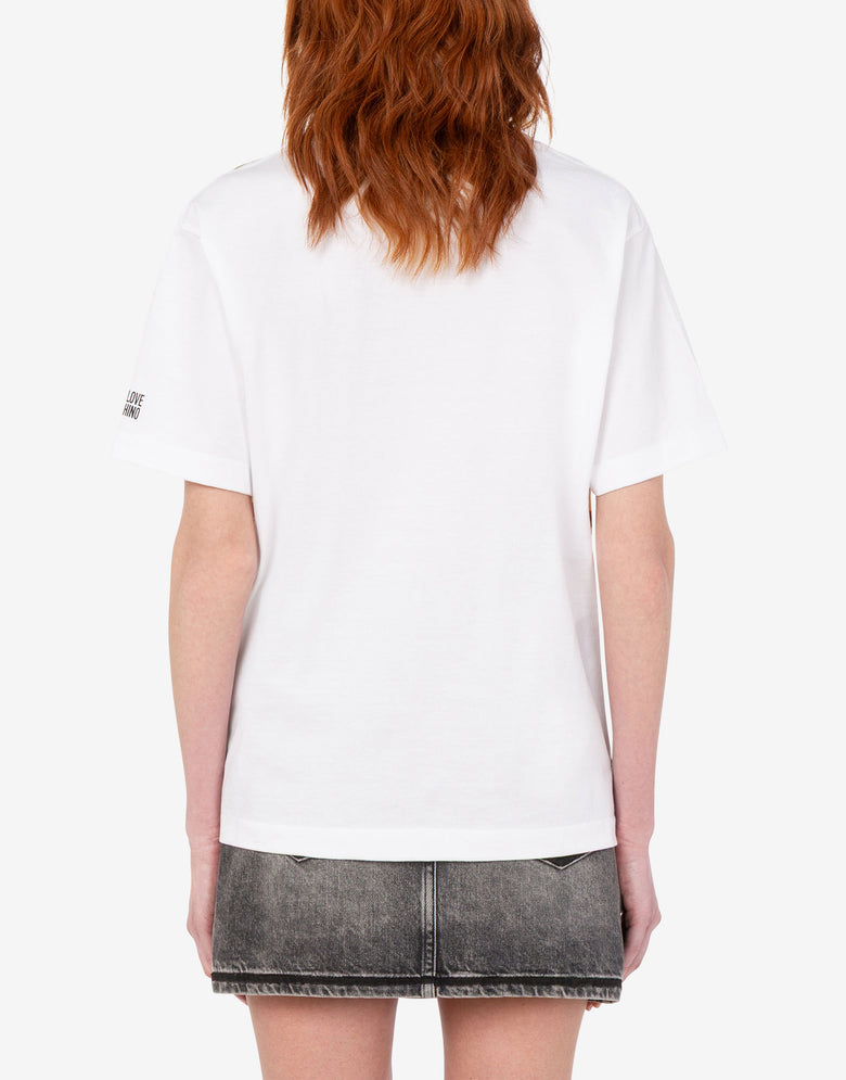 Camiseta de jersey de algodón estampada Multicolor Love Moschino 3