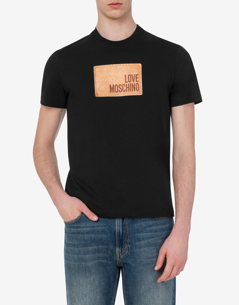Printed cotton jersey T-shirt Black Love Moschino 2