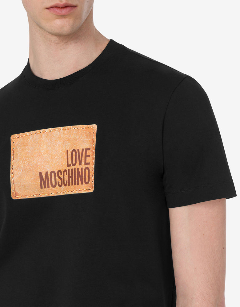 Printed cotton jersey T-shirt Black Love Moschino 4