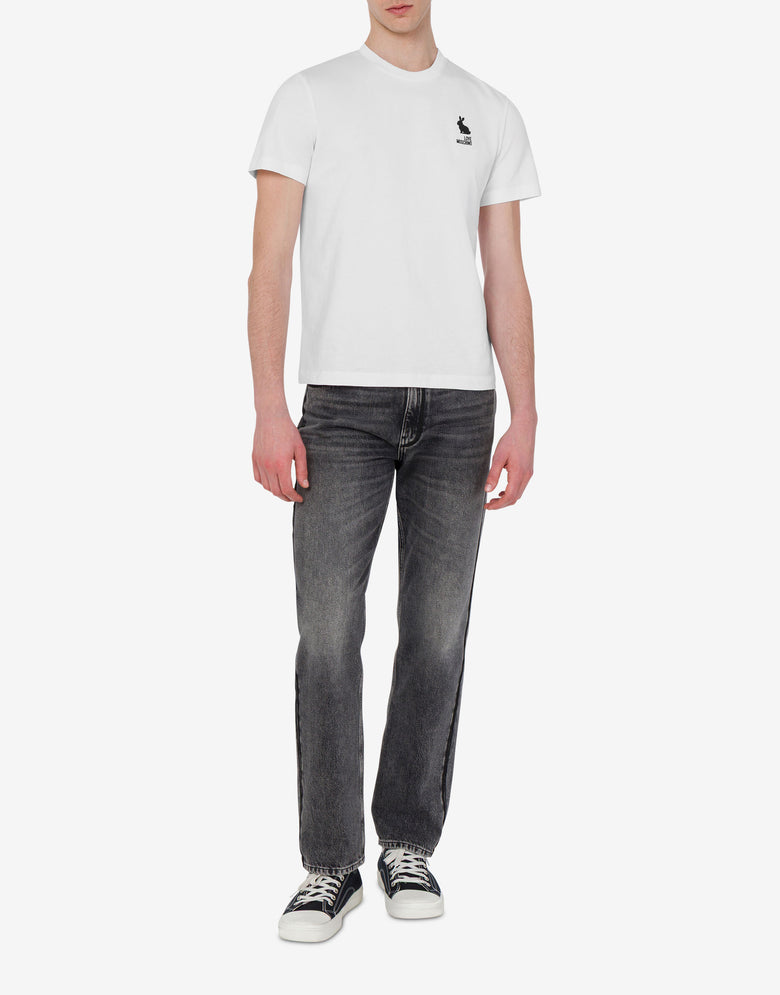 Camiseta de jersey de algodón estampada Blanco Love Moschino 1
