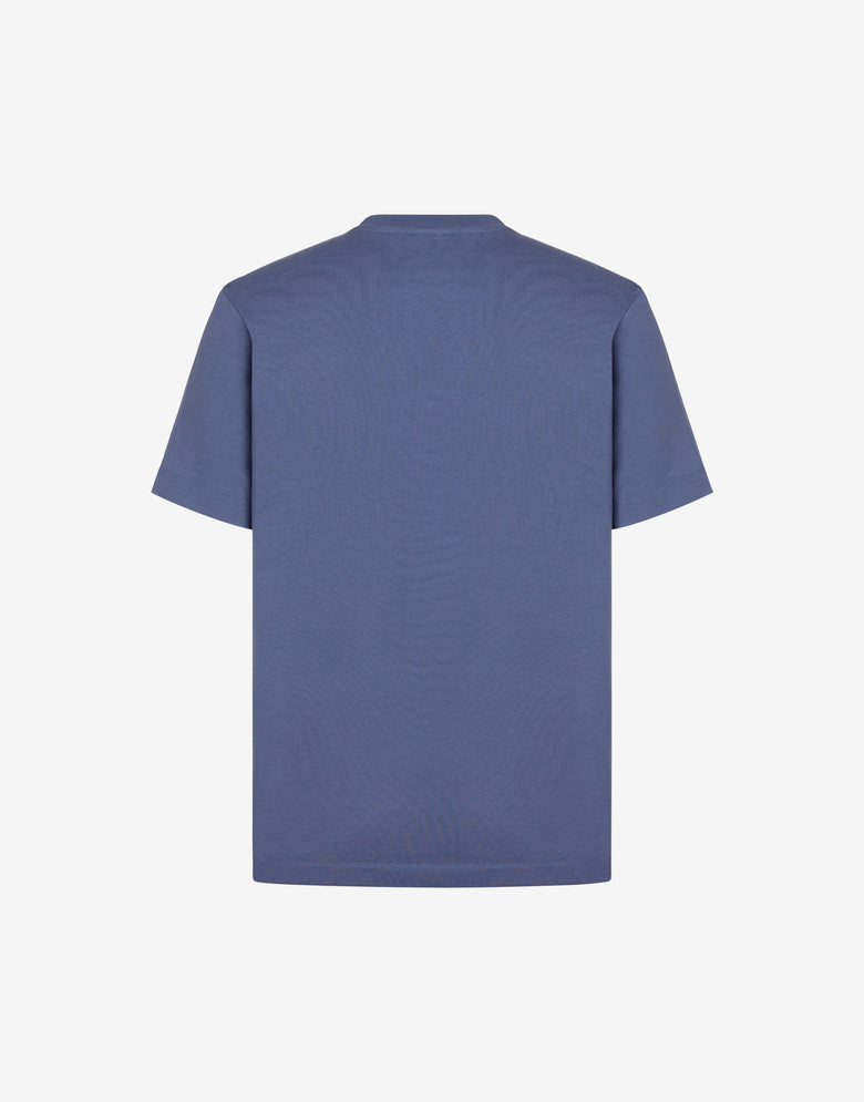 Camiseta de jersey de algodón estampada Azul Love Moschino 1