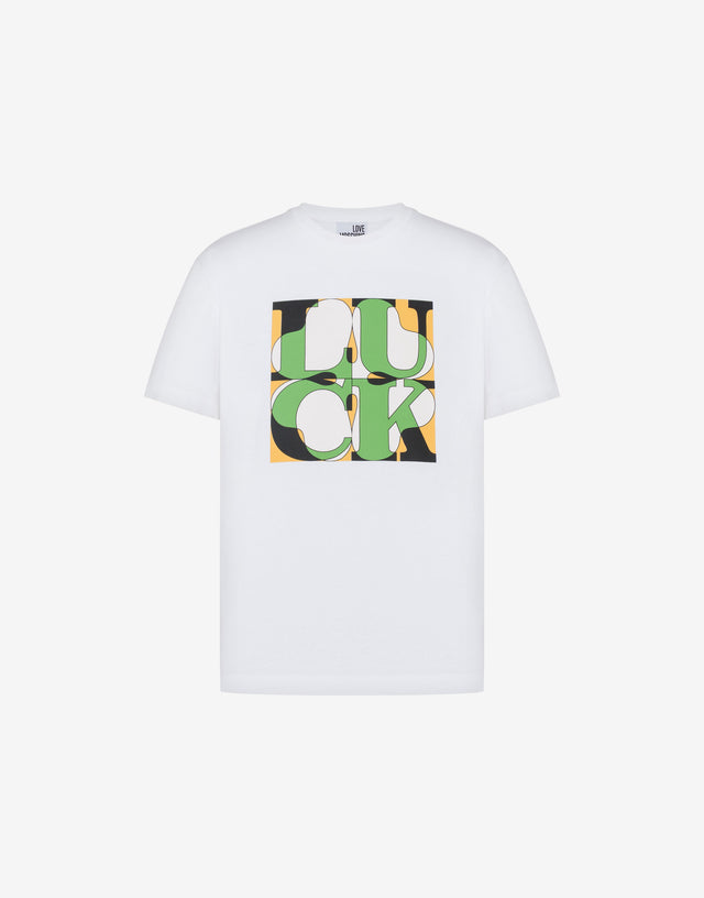 Camiseta de jersey de algodón estampada Blanco Love Moschino 0