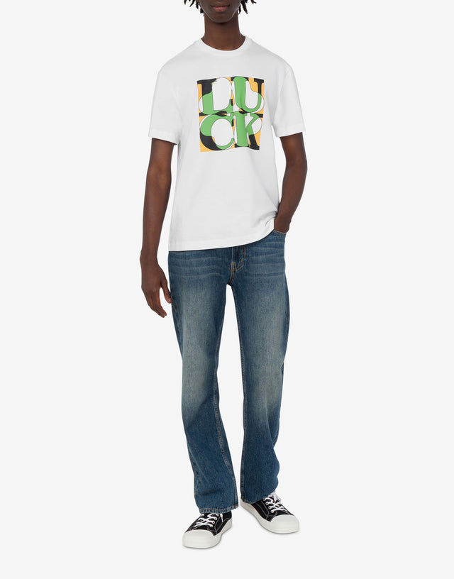 Camiseta de jersey de algodón estampada Blanco Love Moschino 1