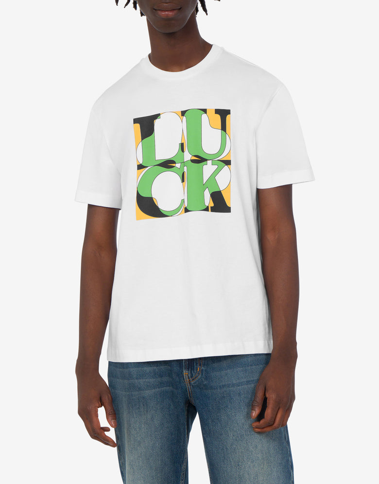 Printed cotton jersey T-shirt White Love Moschino 2