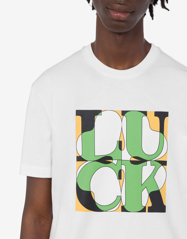 Printed cotton jersey T-shirt White Love Moschino 4