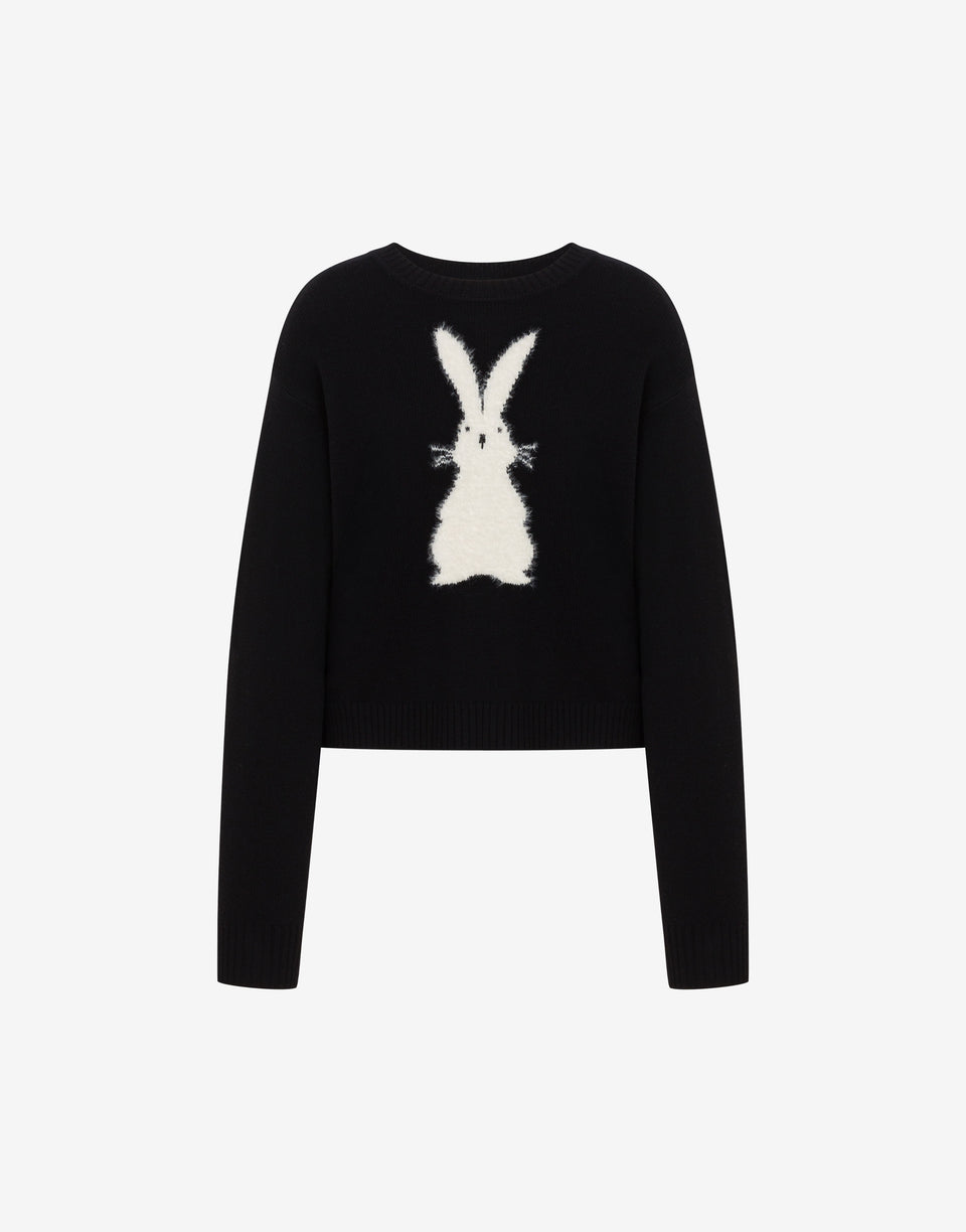 Inlaid wool sweater Black Love Moschino 0