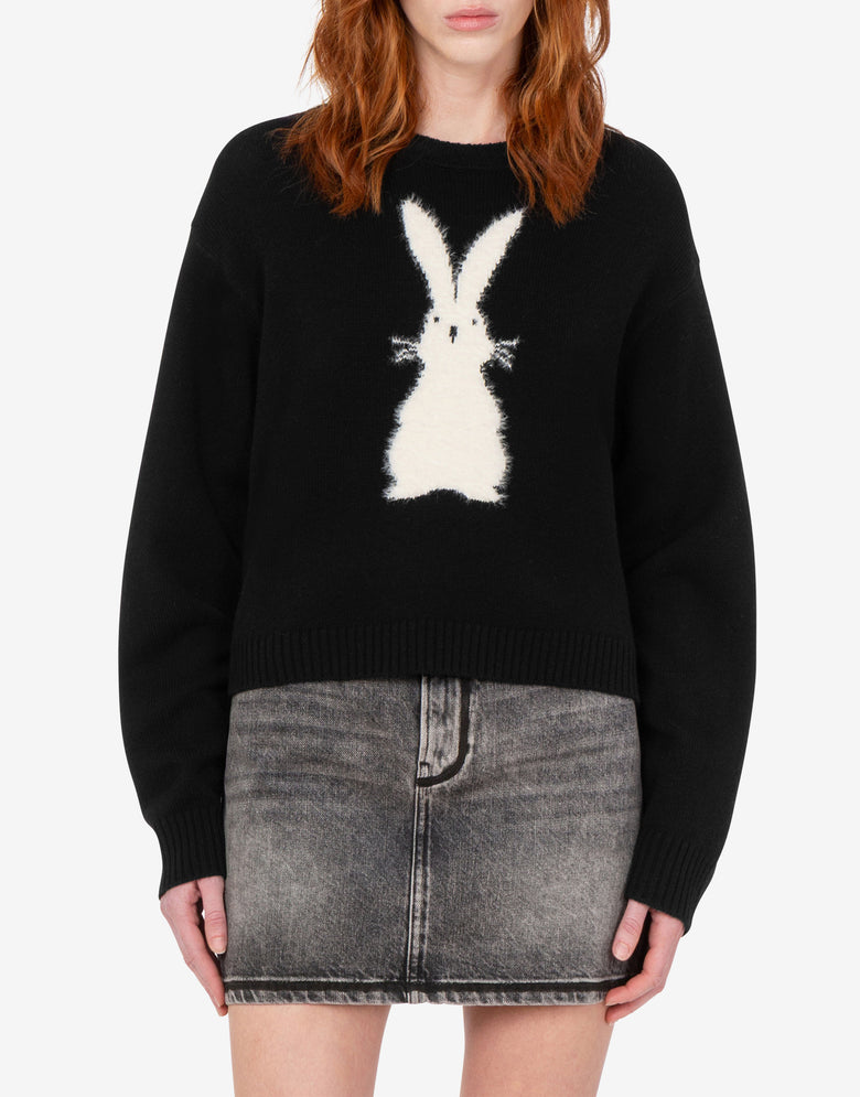 Inlaid wool sweater Black Love Moschino 2