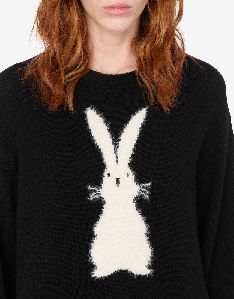 Inlaid wool sweater Black Love Moschino 4
