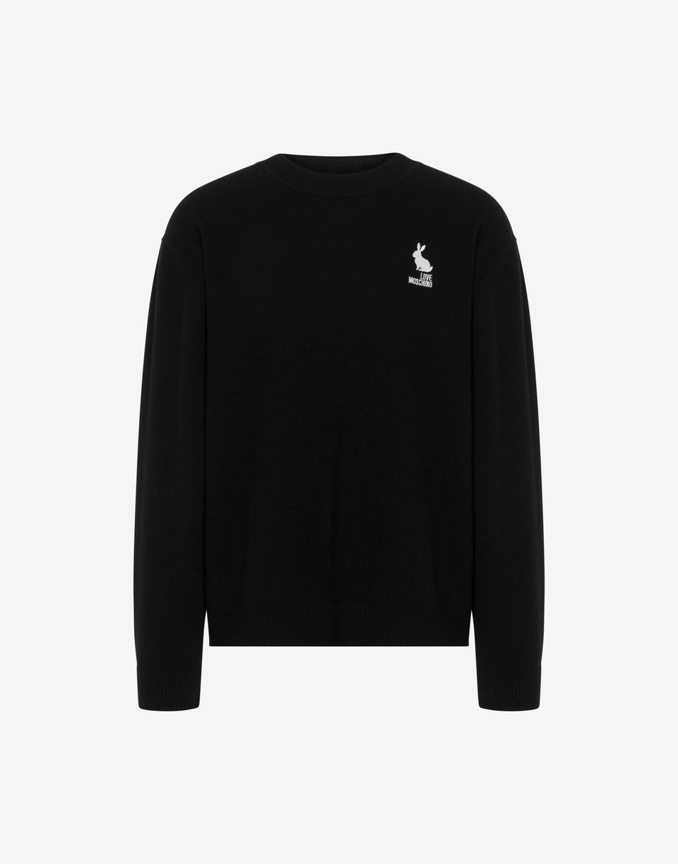 Inlaid wool sweater Black Love Moschino 0