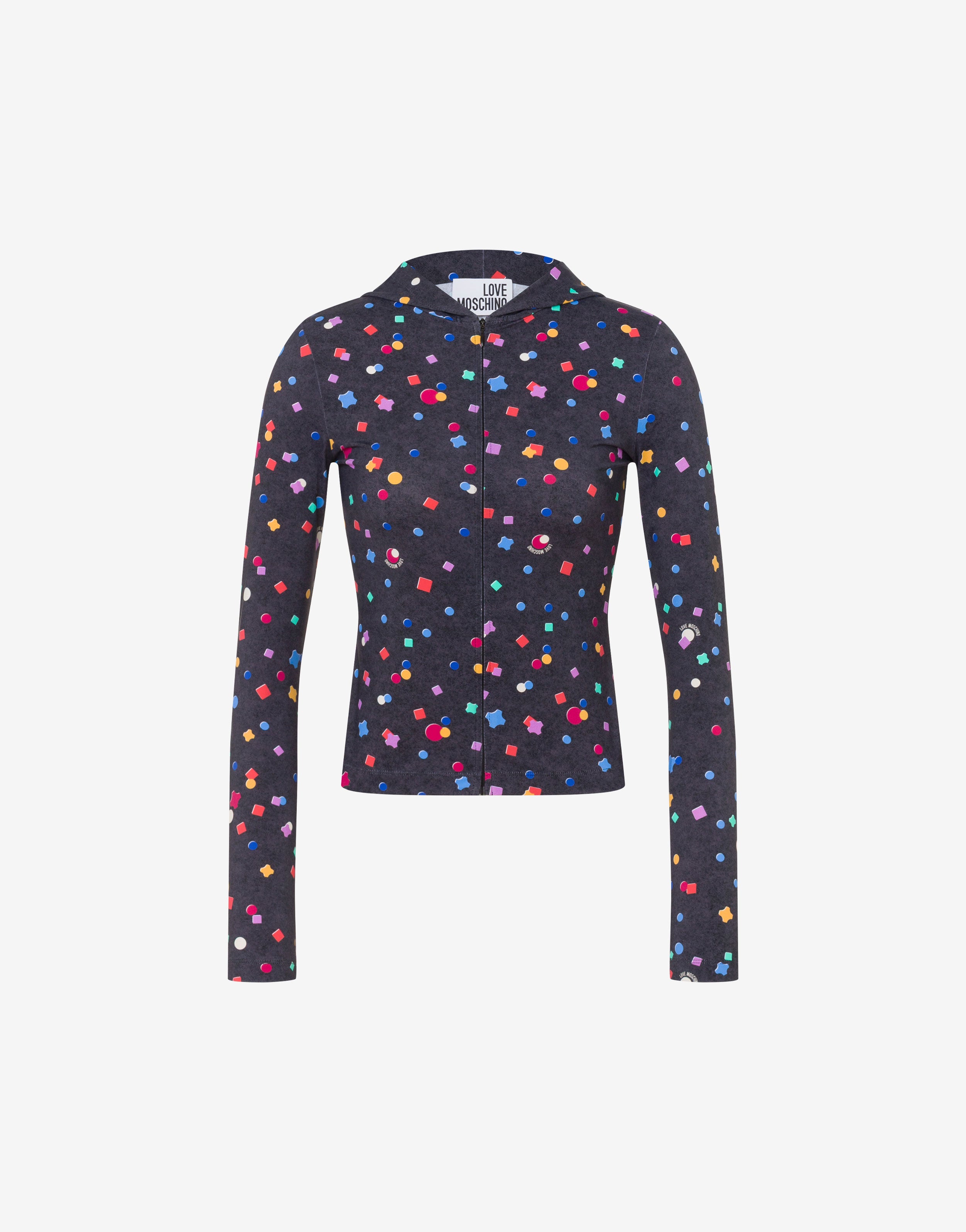 Printed T-shirt with a technical nylon zipper Love Moschino | Moschino