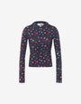 Printed T-shirt with a technical nylon zipper